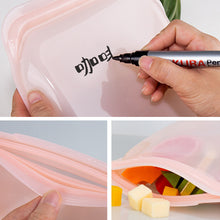 Load image into Gallery viewer, 1pc 1000ml Silicone Reusable Food Bag Freezer Food Container Heat Resistant Leakproof Fresh Keeping Bags Sub-packing Sealing Bags