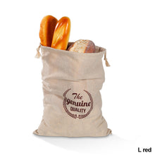 Load image into Gallery viewer, Reusable Linen Bread Bag Baguette Cotton Drawstring Storage Bag Loaf Homemade Bread Eco Friendly Fresh Keeping Bags