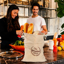 Load image into Gallery viewer, Reusable Linen Bread Bag Baguette Cotton Drawstring Storage Bag Loaf Homemade Bread Eco Friendly Fresh Keeping Bags