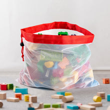 Load image into Gallery viewer, 3 Sizes Reusable Drawstring Mesh Bag Eco-Friendly Shopping Bags Toys Sundries Bag Grocery Storage Fruit Vegetable