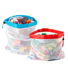 Load image into Gallery viewer, 3 Sizes Reusable Drawstring Mesh Bag Eco-Friendly Shopping Bags Toys Sundries Bag Grocery Storage Fruit Vegetable