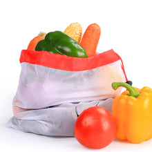 Load image into Gallery viewer, 3 Sizes Reusable Drawstring Mesh Bag Eco-Friendly Shopping Bags Toys Sundries Bag Grocery Storage Fruit Vegetable