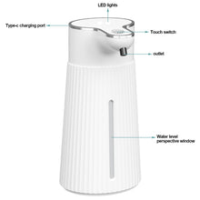 Load image into Gallery viewer, Adjustable Automatic Soap Dispenser Touchless Sensor Foam Pump Type-C Charging Smart Liquid Soap Dispenser