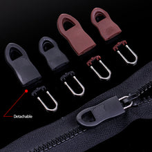 Load image into Gallery viewer, 5pcs/8pcs Replacement Zipper Puller End for Clothing Bag Zipper Fixer Traveling Suitcase Backpack Zipper Puller Pants Broken Buckle Zip Cord Tab