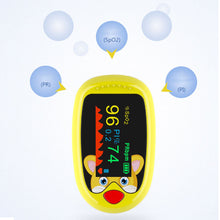 Load image into Gallery viewer, Cute Cartoon Children's Pulse Oximeter TFT Finger Clip Household Heart Rate Detection Pulse Oximeter Health Care