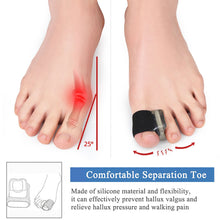 Load image into Gallery viewer, Silicone Toe Separator Bunion Hallux Valgus Corrector Thumb Finger Correction Straightener Foot Belt Care Elastic Toe Splitter