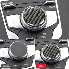 Load image into Gallery viewer, Carbon Fiber Car Control Knob Panel Decorative Covers Accessories Car Styling Trim Stickers Protector For Audi A3 2012-2017