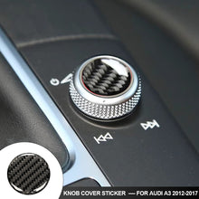 Load image into Gallery viewer, Carbon Fiber Car Control Knob Panel Decorative Covers Accessories Car Styling Trim Stickers Protector For Audi A3 2012-2017