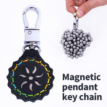 Load image into Gallery viewer, Sunflower Strong Magnetic Pendant Random Color Round Slingshot Flat Rubber Band Marble Accessories Large Suction Key Chain