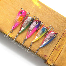 Load image into Gallery viewer, 4CM 3.3G Multi-Color Water System Micro Matter Wave Climbing ABS Lure Floating Fishing Bait Poper Trout Pike Fishing Hard Bait Triple Hook