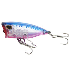 Load image into Gallery viewer, 4CM 3.3G Multi-Color Water System Micro Matter Wave Climbing ABS Lure Floating Fishing Bait Poper Trout Pike Fishing Hard Bait Triple Hook