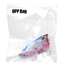 Load image into Gallery viewer, 4CM 3.3G Multi-Color Water System Micro Matter Wave Climbing ABS Lure Floating Fishing Bait Poper Trout Pike Fishing Hard Bait Triple Hook