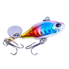 Load image into Gallery viewer, 5.2CM 8.5G Whirlpool VIB One-Piece Spinning Glitter Hard Bait Micro Object Majou Lure Bait Withtriple Hook For Long Cast Warping Mouth Bass Sea Fishing