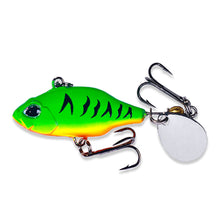 Load image into Gallery viewer, 5.2CM 8.5G Whirlpool VIB One-Piece Spinning Glitter Hard Bait Micro Object Majou Lure Bait Withtriple Hook For Long Cast Warping Mouth Bass Sea Fishing