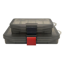Load image into Gallery viewer, Gray Transparent Plastic Single Layer Lure Box Large/Medium/Small Size Fishing Accessories Case 5 Grids Soft Bait Hard Bait Storage Box