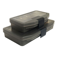 Load image into Gallery viewer, Gray Transparent Plastic Single Layer Lure Box Large/Medium/Small Size Fishing Accessories Case 5 Grids Soft Bait Hard Bait Storage Box