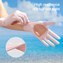 Load image into Gallery viewer, Ice Silk Sunscreen Gloves Summer Riding UPF 50+ Shading Anti-UV Palm Hollowed Out Non-Slip Light Breathable Gloves
