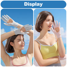 Load image into Gallery viewer, Ice Silk Sunscreen Gloves Summer Riding UPF 50+ Shading Anti-UV Palm Hollowed Out Non-Slip Light Breathable Gloves