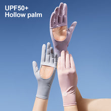 Load image into Gallery viewer, Ice Silk Sunscreen Gloves Summer Riding UPF 50+ Shading Anti-UV Palm Hollowed Out Non-Slip Light Breathable Gloves