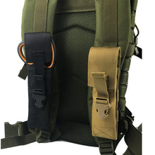 Load image into Gallery viewer, Outdoor Tactical Molle Waist Hanging Flashlight Holster Multifunctional Military Fan Attachment Knife Bag Swinging Stick Package Field Portable Tool Backpack