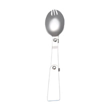Load image into Gallery viewer, 304 Stainless Steel Foldable Cutlery Outdoor Three-Fold Welded Spoon Fork Picnic Camping Travel Portable Creative Tableware With Storage Box
