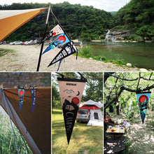 Load image into Gallery viewer, Outdoor Camping Tent Pennant Picnic Canopy Atmosphere Decorations Camp Hanging Flags Holiday Scene Felt Bunting