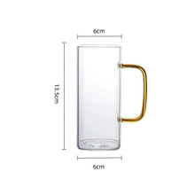 Load image into Gallery viewer, 1Pc Square Glass Mug Breakfast Milk Coffee Cup Microwave Safe Transparent Party Beer Mug Coffee Mug Drinkware Glass