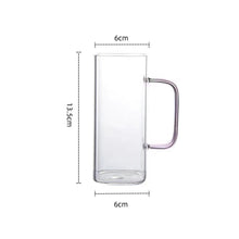 Load image into Gallery viewer, 1Pc Square Glass Mug Breakfast Milk Coffee Cup Microwave Safe Transparent Party Beer Mug Coffee Mug Drinkware Glass