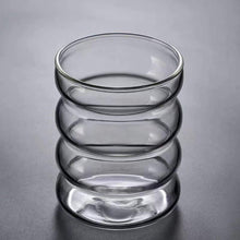 Load image into Gallery viewer, 1Pc Creative Glass Cup Heat-resistant Tumbler Drinkware Tea Juice Milk Coffee Mug Home Water Glasses Ripple Mug 300ml
