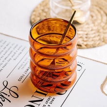 Load image into Gallery viewer, 1Pc Creative Glass Cup Heat-resistant Tumbler Drinkware Tea Juice Milk Coffee Mug Home Water Glasses Ripple Mug 300ml