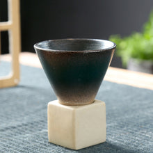 Load image into Gallery viewer, 1Pcs Retro Ceramic Coffee Mug Rough Pottery Latte Tea Cup Porcelain Cup Cup Pull Coffee Flower Pottery