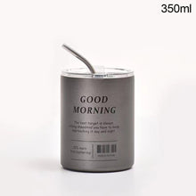 Load image into Gallery viewer, 350/600ml Ice Hot Coffee Industrial Style Stainless Steel Handy Thermos Cup Car Direct Drinking Straw American Travel Mug