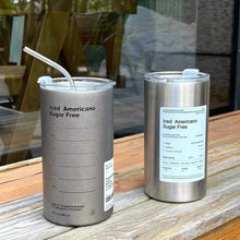 Load image into Gallery viewer, 350/600ml Ice Hot Coffee Industrial Style Stainless Steel Handy Thermos Cup Car Direct Drinking Straw American Travel Mug