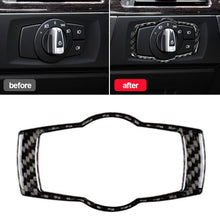 Load image into Gallery viewer, Carbon Fiber Car Headlight Switch Frame Cover Trim Interior Accessories Sticker for BMW E90 E92 E93 320i 325i 2005-2012