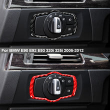 Load image into Gallery viewer, Carbon Fiber Car Headlight Switch Frame Cover Trim Interior Accessories Sticker for BMW E90 E92 E93 320i 325i 2005-2012
