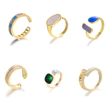 Load image into Gallery viewer, Retro Oil Dropping Alloy Ring Fashionable Opening Adjustable Ring Jewelry Accessory for women