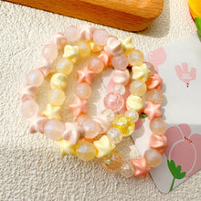 Load image into Gallery viewer, Cute Sweet Beaded Bracelet Fresh Colorful Beads Elastic Rope Bracelet Women Hand Jewelry Accessory