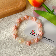 Load image into Gallery viewer, Cute Sweet Beaded Bracelet Fresh Colorful Beads Elastic Rope Bracelet Women Hand Jewelry Accessory