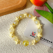 Load image into Gallery viewer, Cute Sweet Beaded Bracelet Fresh Colorful Beads Elastic Rope Bracelet Women Hand Jewelry Accessory