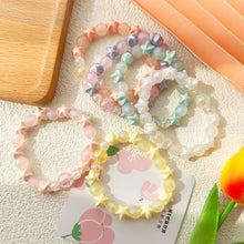 Load image into Gallery viewer, Cute Sweet Beaded Bracelet Fresh Colorful Beads Elastic Rope Bracelet Women Hand Jewelry Accessory