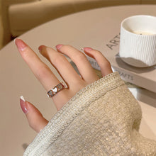 Load image into Gallery viewer, Love Shining Micro Diamond Hollow Out Ring Fashion Opening Adjustable Alloy Ring Women Jewelry Accessory