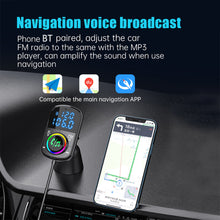 Load image into Gallery viewer, BC71 Car FM Transmitter Car Charger Bluetooth 5.0 QC 3.0 Fast Charge PD Car Charger MP3 Music Player Ambient Light TF Card
