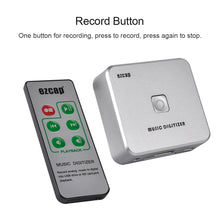 Load image into Gallery viewer, Ezcap Audio Capture Recorder Music Digitizer 3.5mm RCA IN Ports Save into SD Card USB Disk MP3 File with Remote Controller
