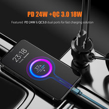 Load image into Gallery viewer, Car Bluetooth 5.0 MP3 Player AUX Audio Lossless Sound Music Receiver Handsfree Call FM Transmitter PD20W QC3.0 Fast Charger Mic