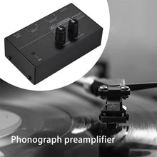 Load image into Gallery viewer, Ultra-compact PP500 Phono Preamplifier Preamp with Bass Treble Balance Volume Adjustment Pre-amp Turntable Preamplificador