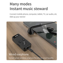 Load image into Gallery viewer, Aux Bluetooth 5.0 Audio Receiver 3.5mm Jack Portable Clip Wireless Bass Hifi Stereo Headphones Adapter Support TF Card Play