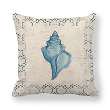Load image into Gallery viewer, 18 x 18 Inch Throw Pillow Covers Sea Theme Square Cotton Linen Cushion Cover Pillow Case for Living Room Bed Indoors Home Decor