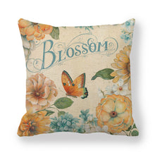 Load image into Gallery viewer, Butterfly Decorative Throw Pillow Cover Decorative Square Pillowcases Cotton Linen Cushion Home Decor Cover 18 X 18 Inch