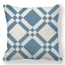 Load image into Gallery viewer, Light Blue Geometric Design Throw Pillow Covers 18 x 18 Inch Cushion Cover Square Pillowcase for Couch Sofa Bed Home Decor