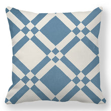 Load image into Gallery viewer, Light Blue Geometric Design Throw Pillow Covers 18 x 18 Inch Cushion Cover Square Pillowcase for Couch Sofa Bed Home Decor